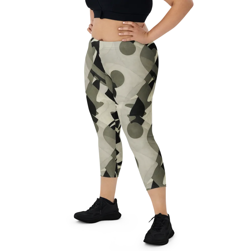 Olive Noir on Capri Leggings — Front