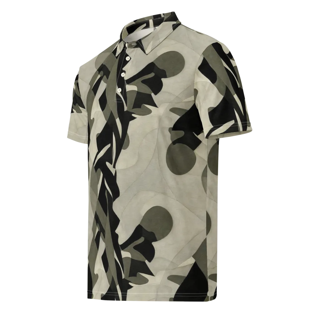 Olive Noir on Men's Slim Fit Polo Shirt — Left Front
