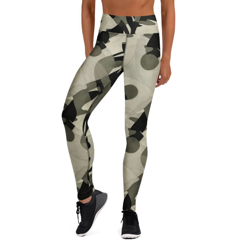 Olive Noir on Yoga Leggings — Front