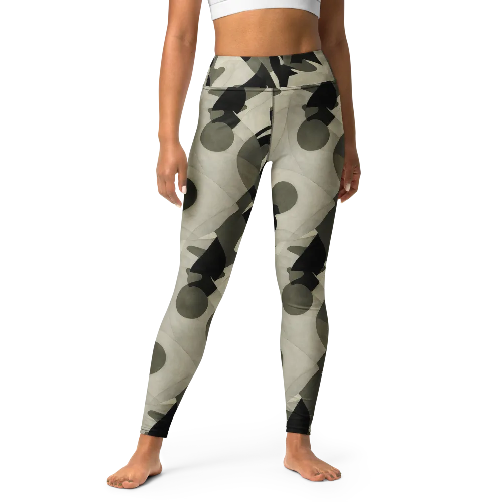 Olive Noir on Yoga Leggings — Front