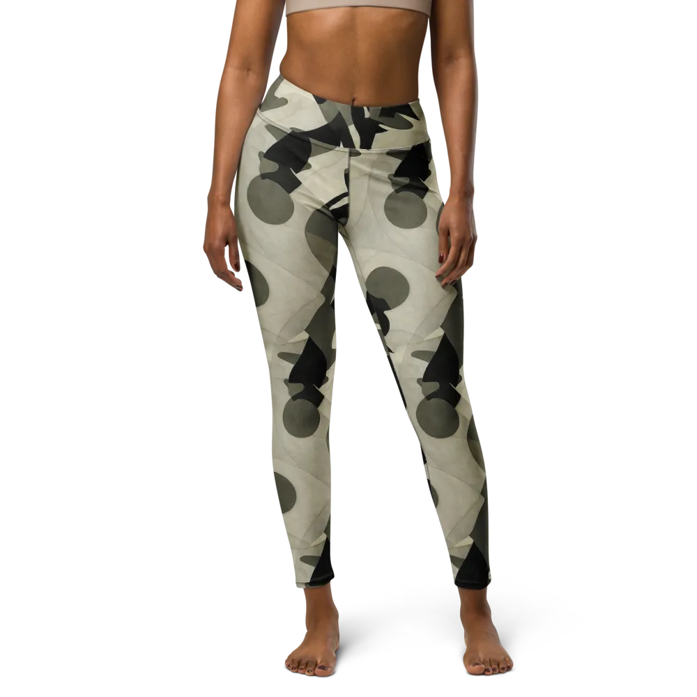 Olive Noir on Yoga Leggings — Front