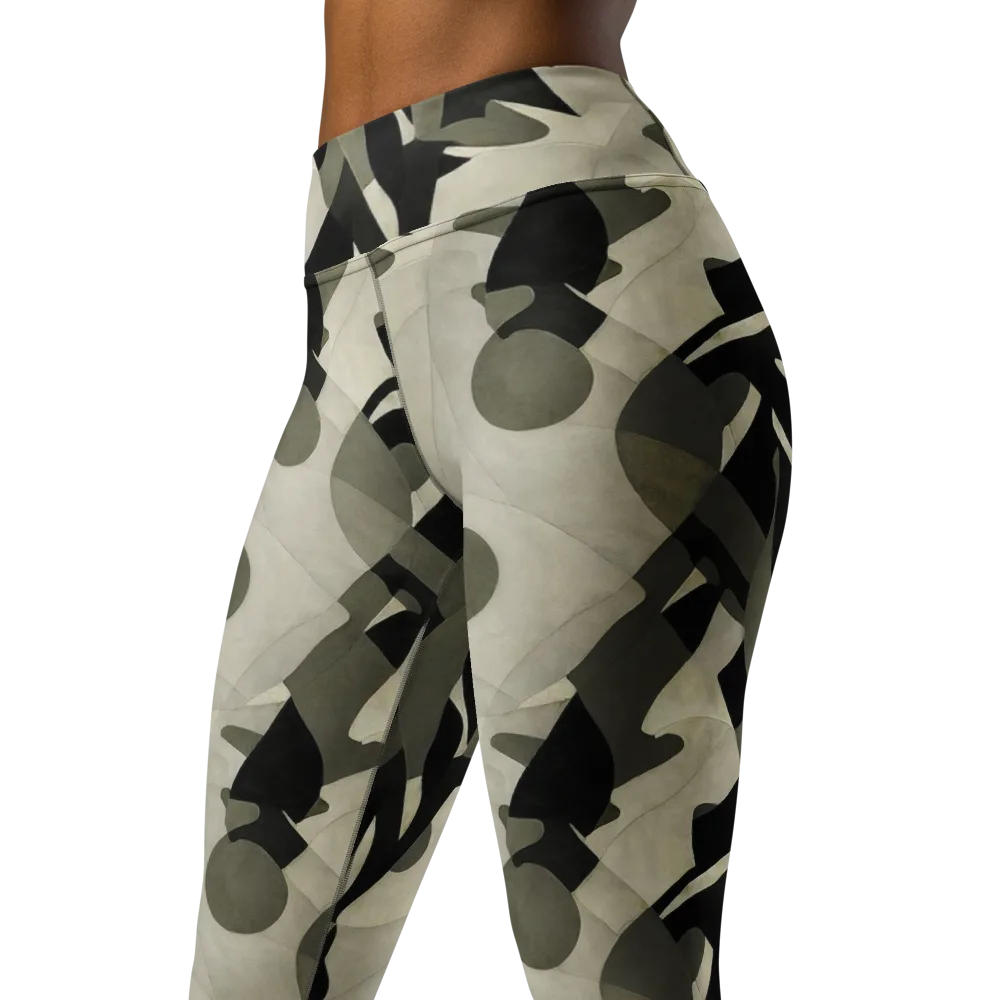 Olive Noir on Yoga Leggings — Left Front