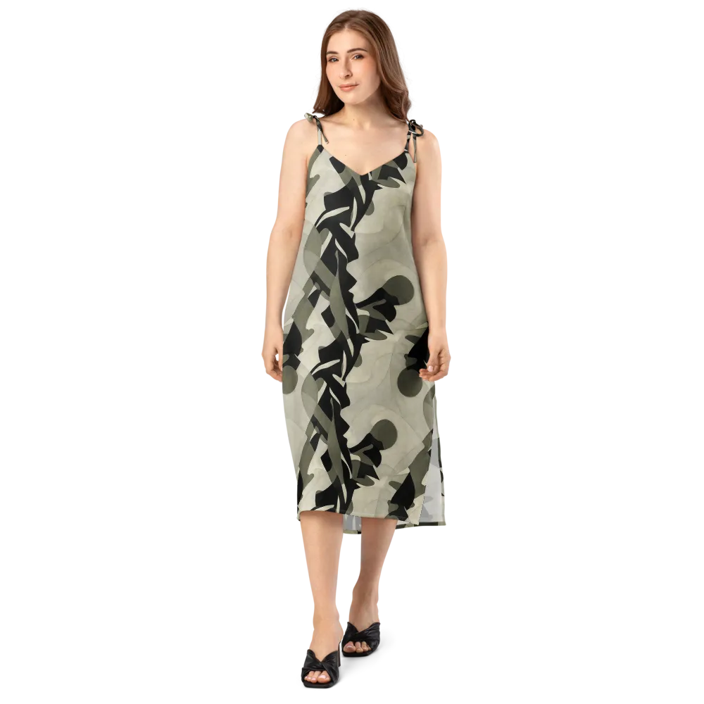 Olive Noir on Slip Dress — Front