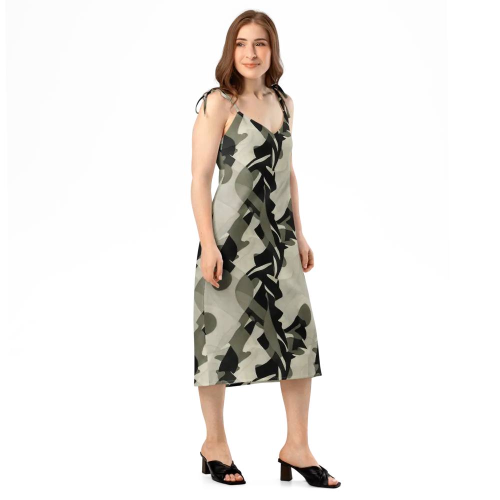 Olive Noir on Slip Dress — Right Front