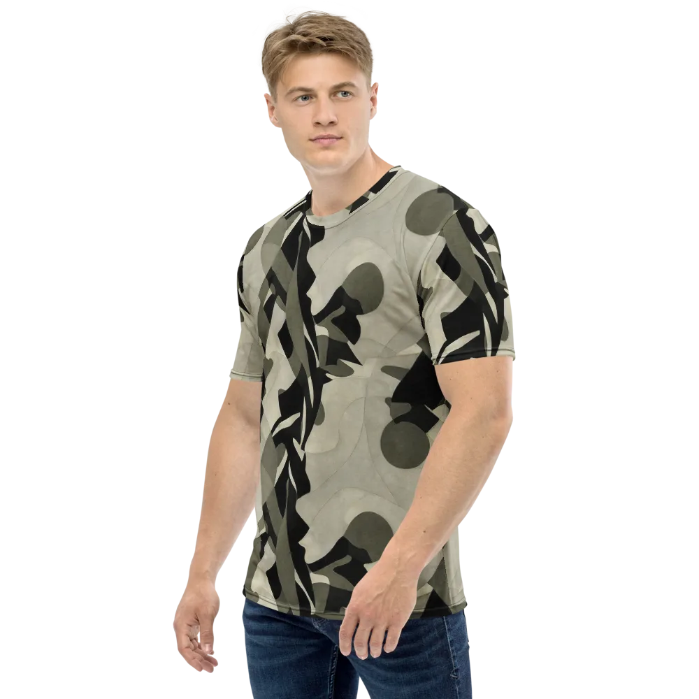Olive Noir on Men's Crew Neck T-Shirt — Left