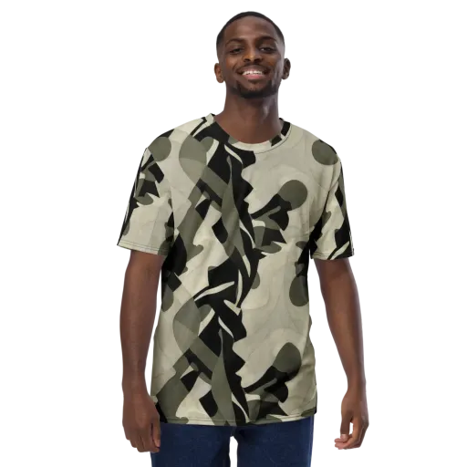 Olive Noir on a Men's Crew Neck T-Shirt