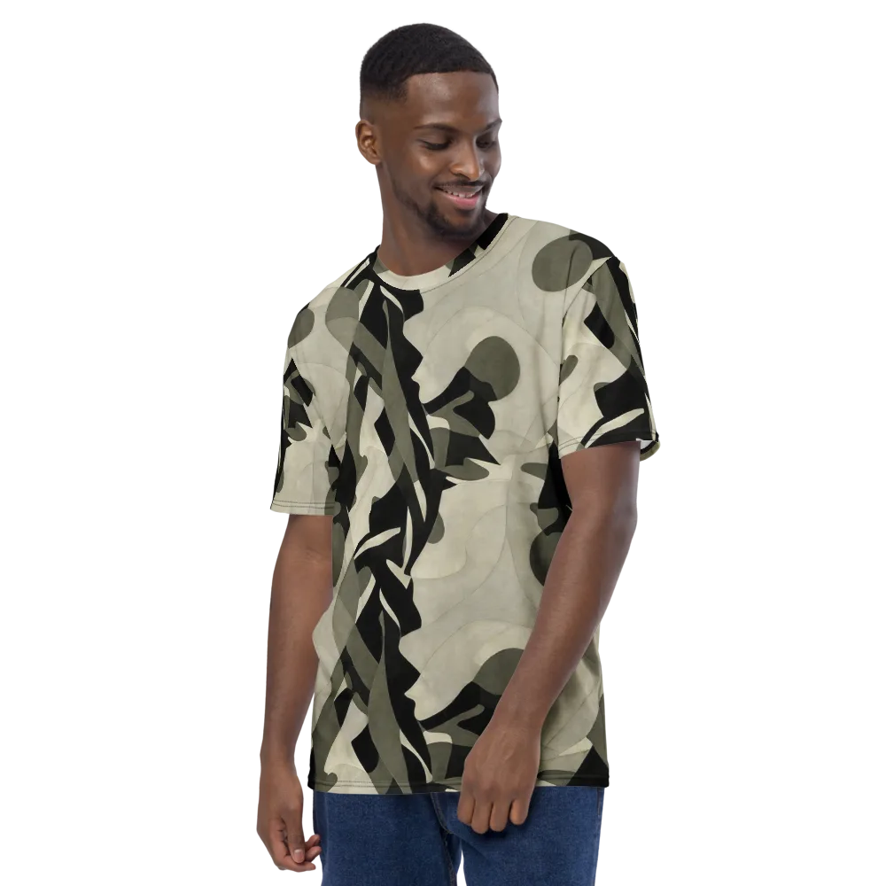 Olive Noir on Men's Crew Neck T-Shirt — Left