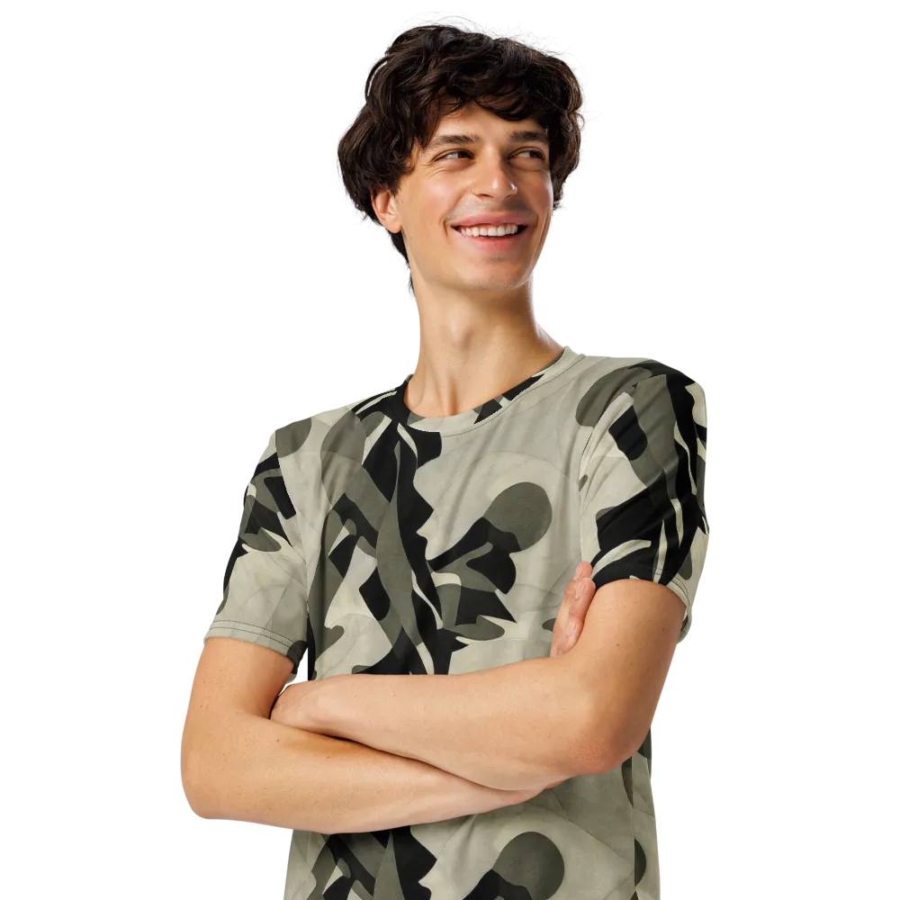 Olive Noir on Men's Crew Neck T-Shirt — Left Front