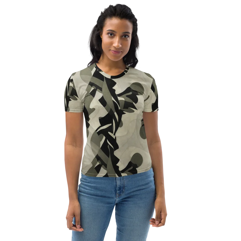 Olive Noir on Women's Crew Neck T-Shirt — Front