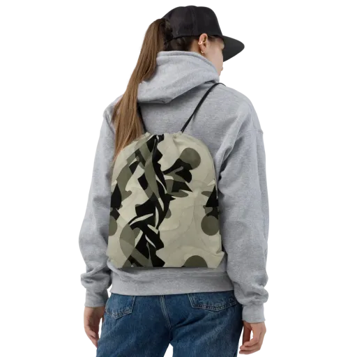 Olive Noir on a Drawstring Bag