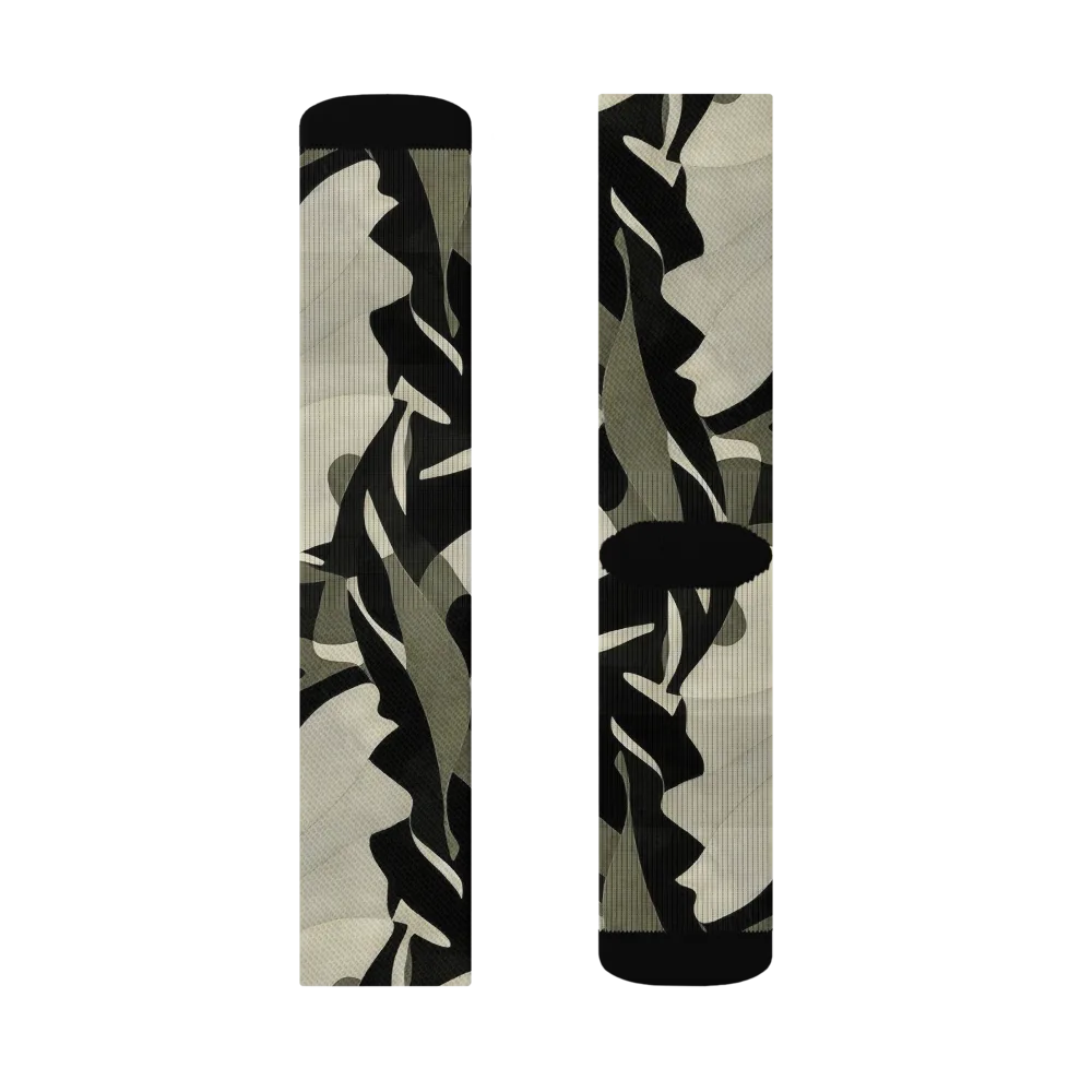 Olive Noir on Socks — Left Sock