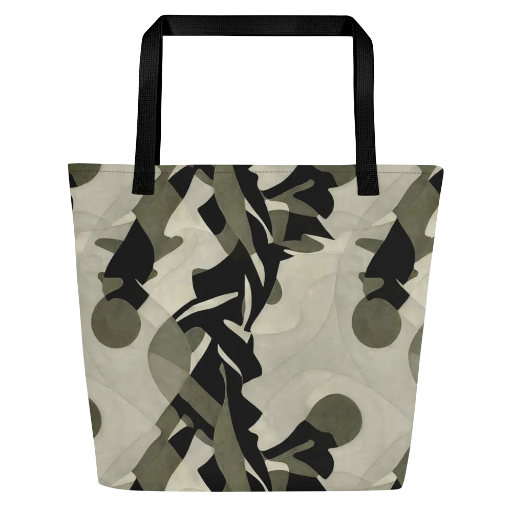Olive Noir on Large Tote Bag W/ Pocket — Front