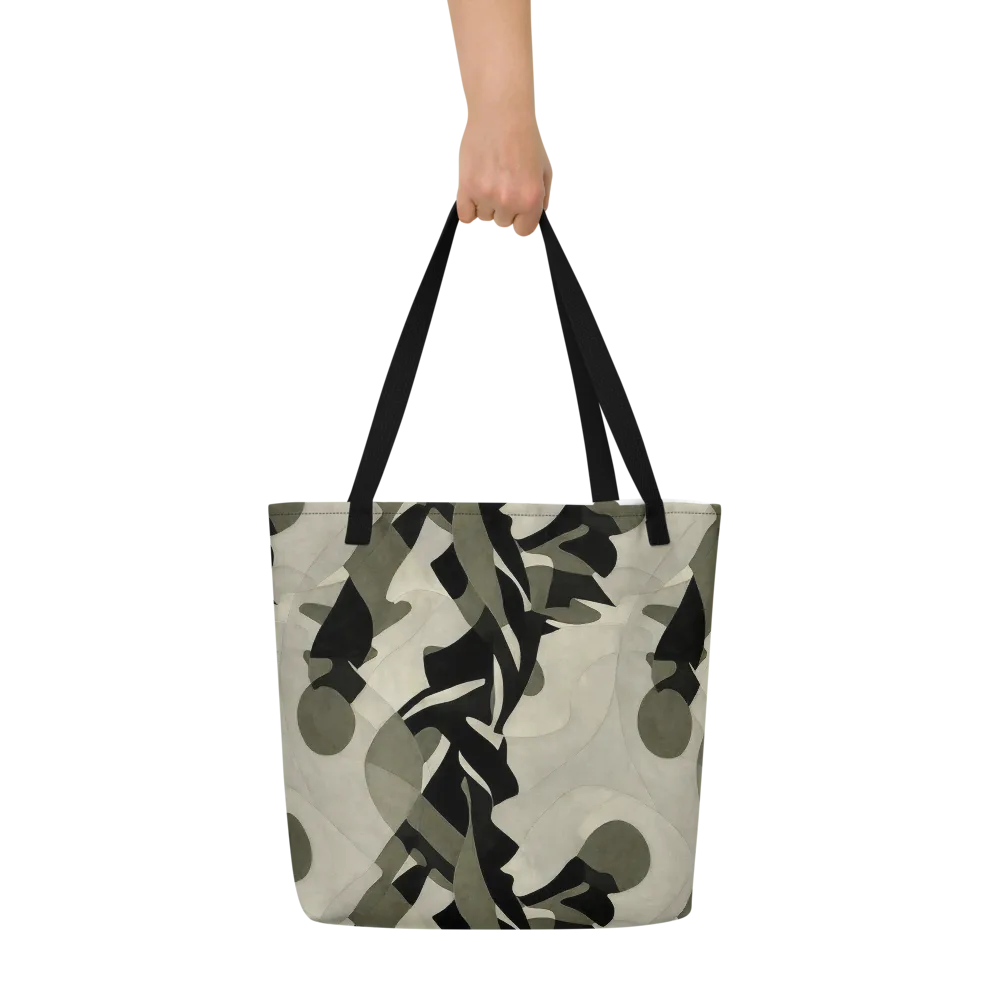 Olive Noir on Large Tote Bag W/ Pocket — Front