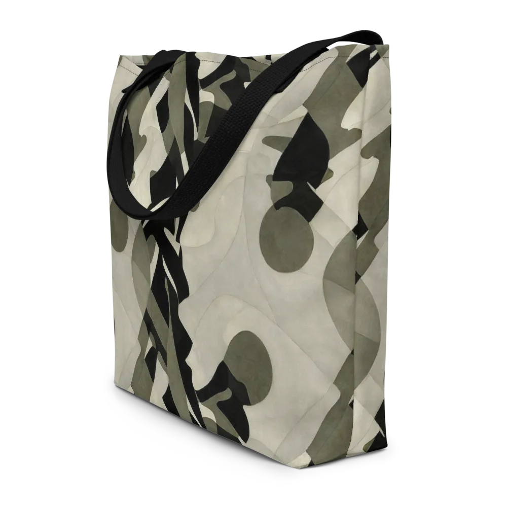 Olive Noir on Large Tote Bag W/ Pocket — Front
