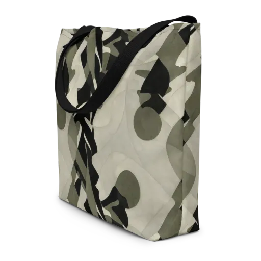 Olive Noir on Large Tote Bag W/ Pocket