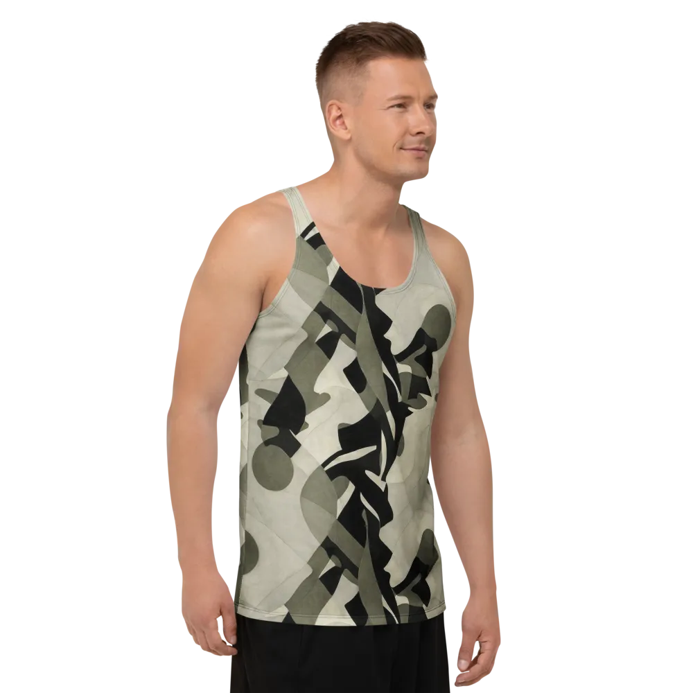 Olive Noir on Men's Tank Top — Right Front