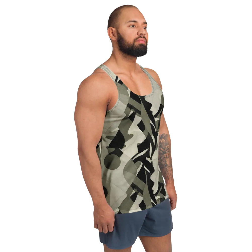 Olive Noir on Men's Tank Top — Right Front