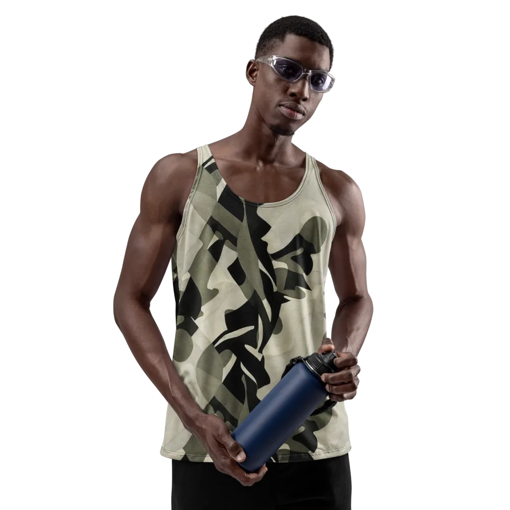 Olive Noir on Men's Tank Top — Front