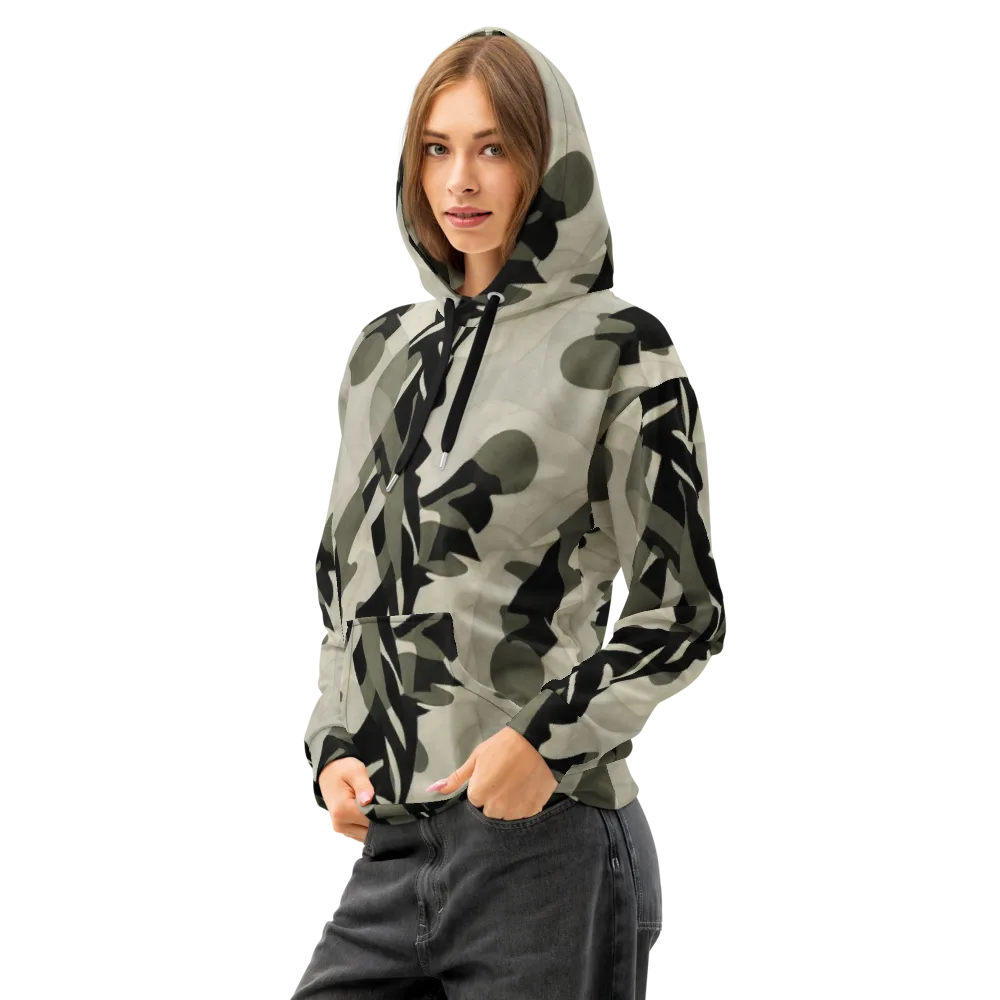 Olive Noir on Cotton Hoodie — Left Front