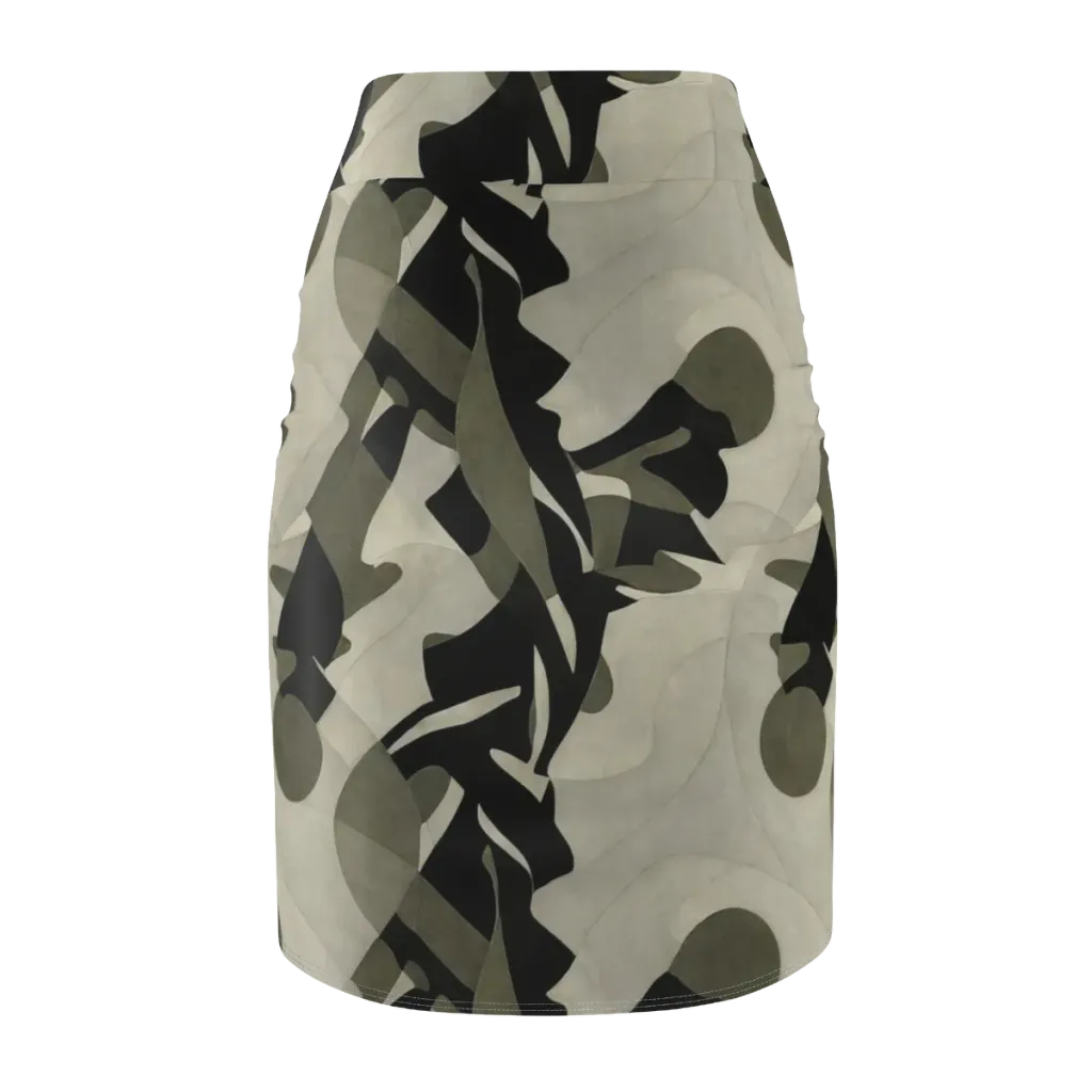 Olive Noir on Pencil Skirt — Back