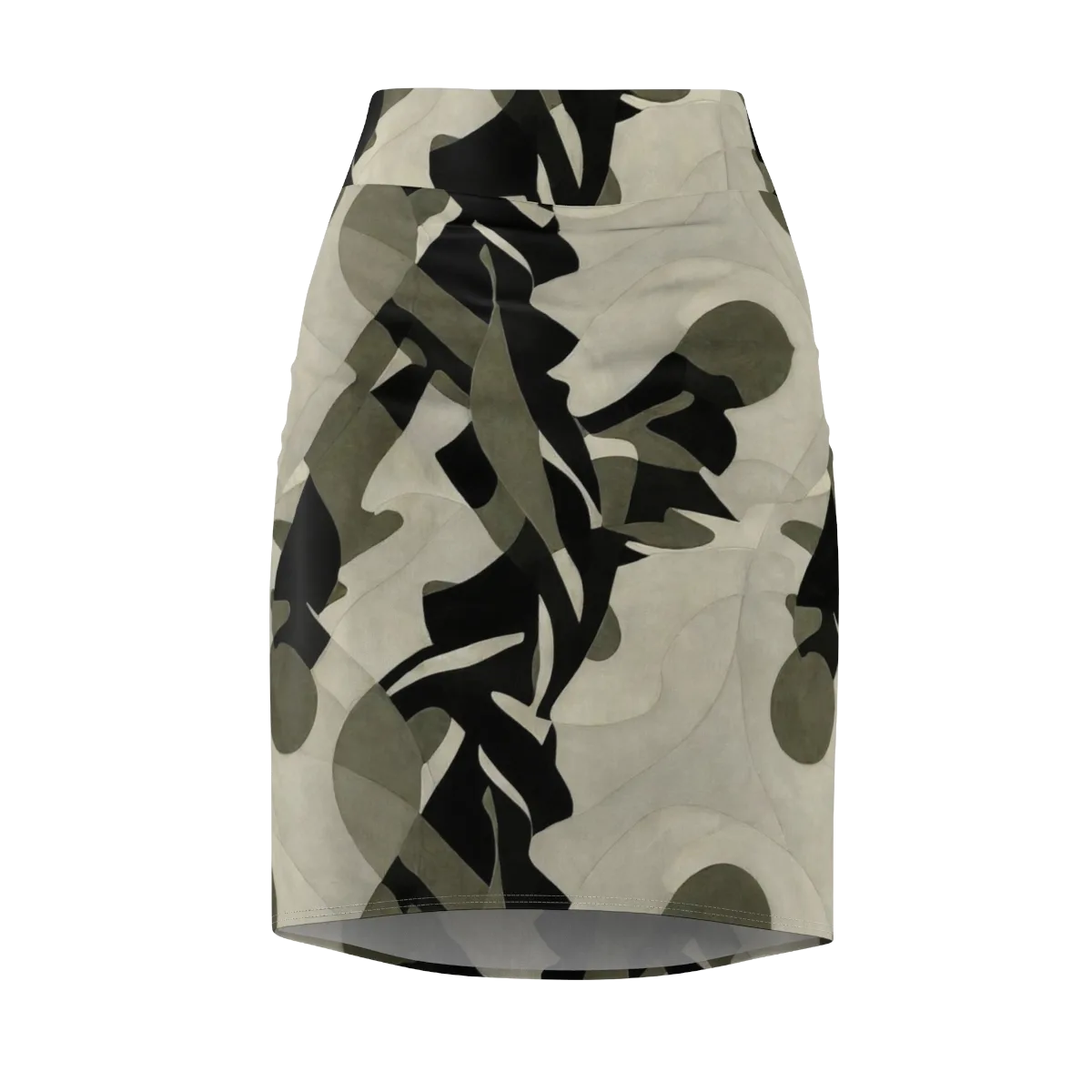 Olive Noir on Pencil Skirt — Front