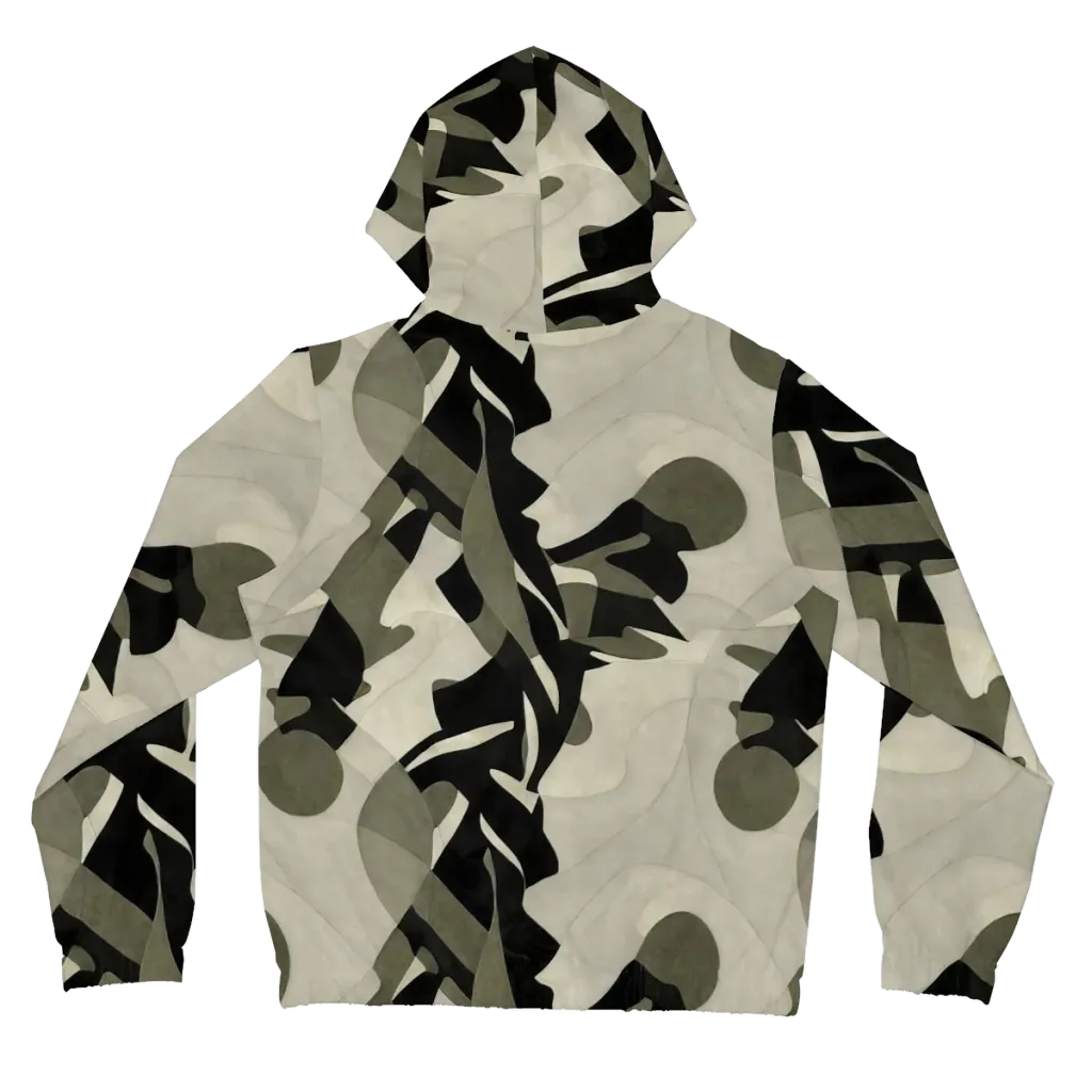 Olive Noir on Women's Full-Zip Hoodie — Back