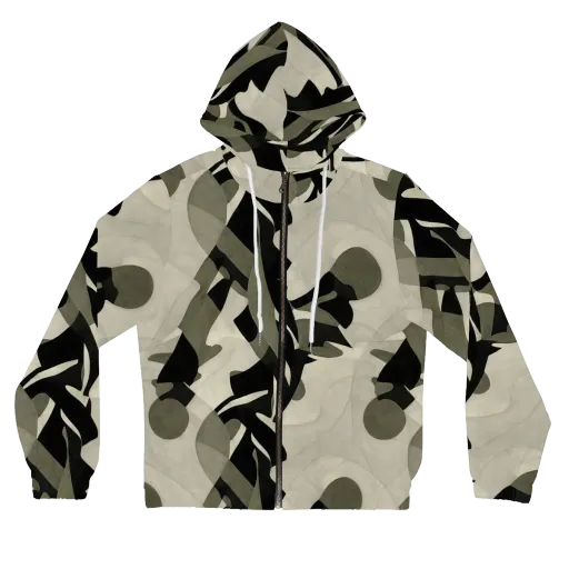 Olive Noir on a Women's Full-Zip Hoodie
