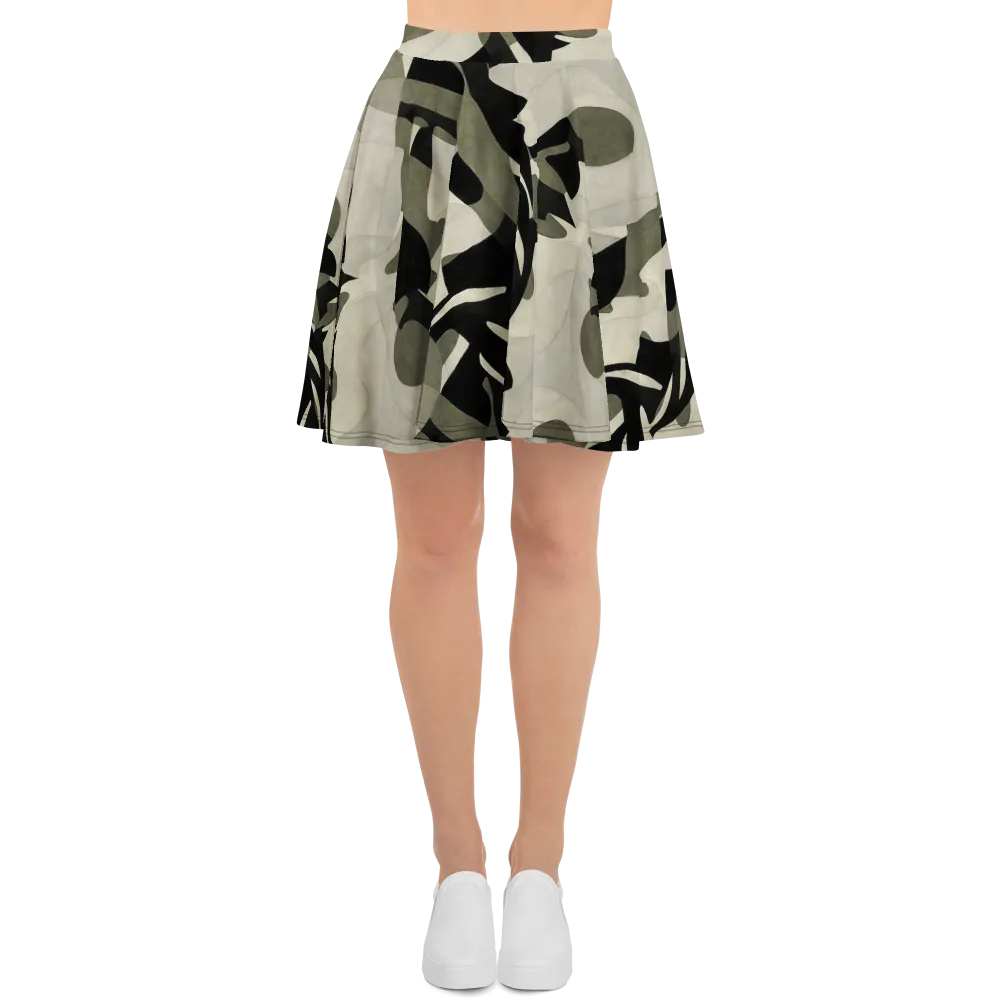 Olive Noir on Skater Skirt — Front