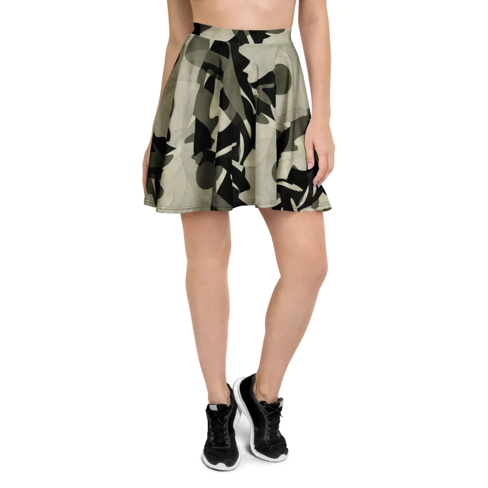 Olive Noir on Skater Skirt — Front