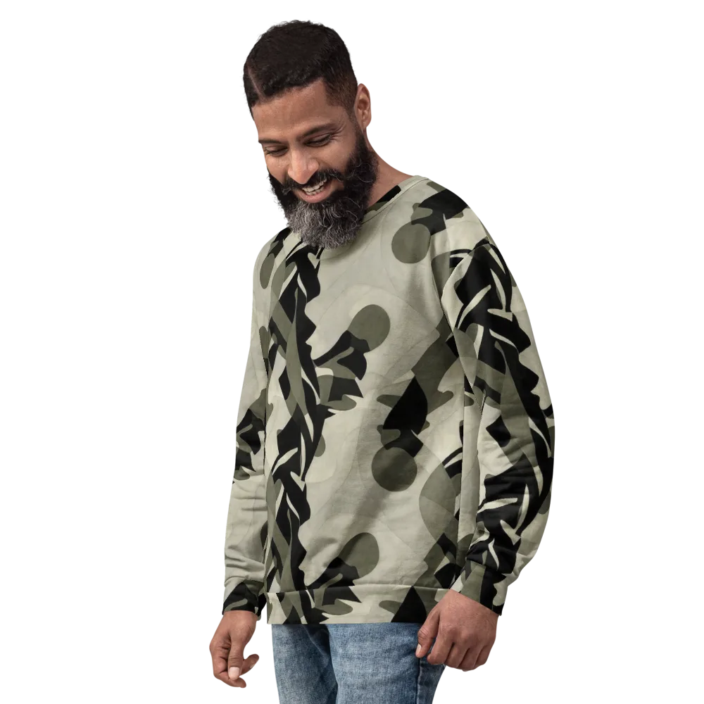 Olive Noir on Sweatshirt — Left Front