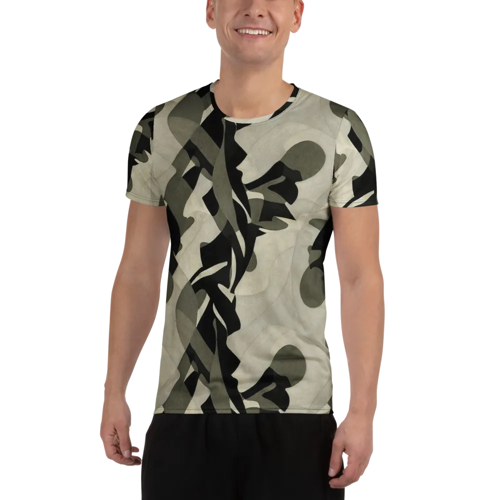 Olive Noir on Men's Athletic T-Shirt — Front