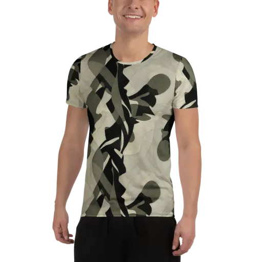 Olive Noir on a Men's Athletic T-Shirt