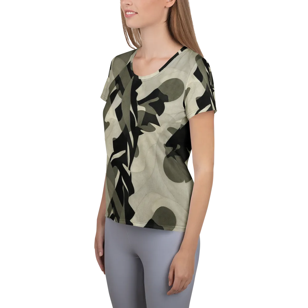 Olive Noir on Women's Athletic T-Shirt — Left