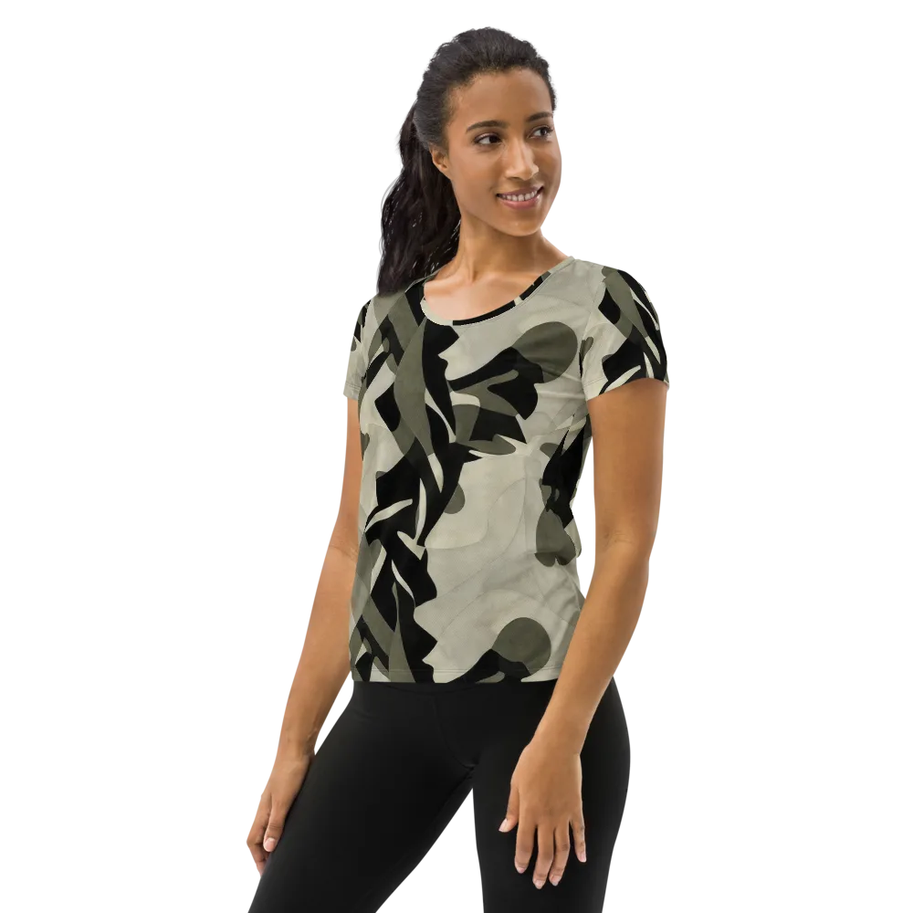 Olive Noir on Women's Athletic T-Shirt — Left