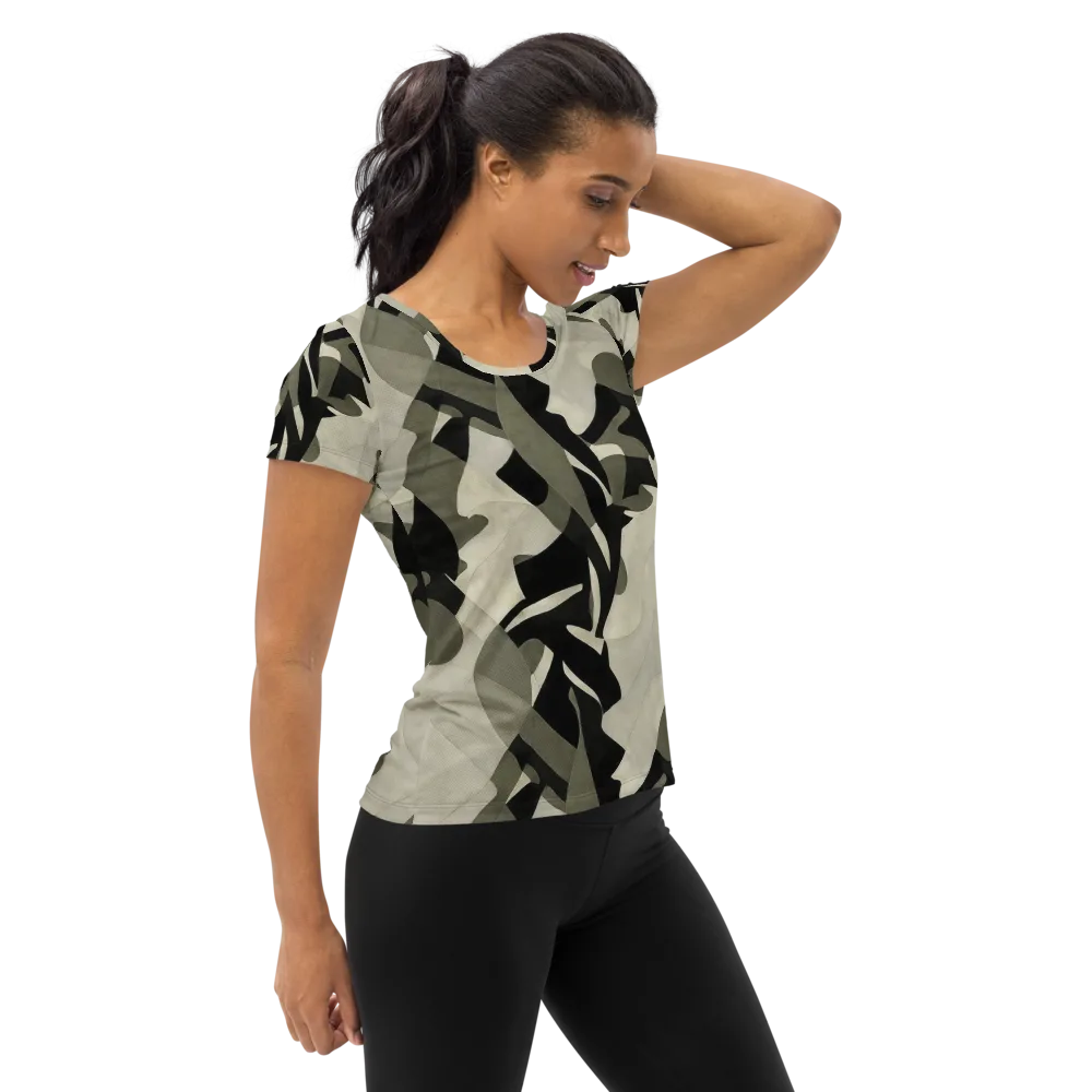 Olive Noir on Women's Athletic T-Shirt — Right