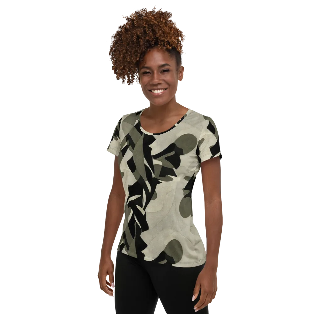 Olive Noir on Women's Athletic T-Shirt — Left