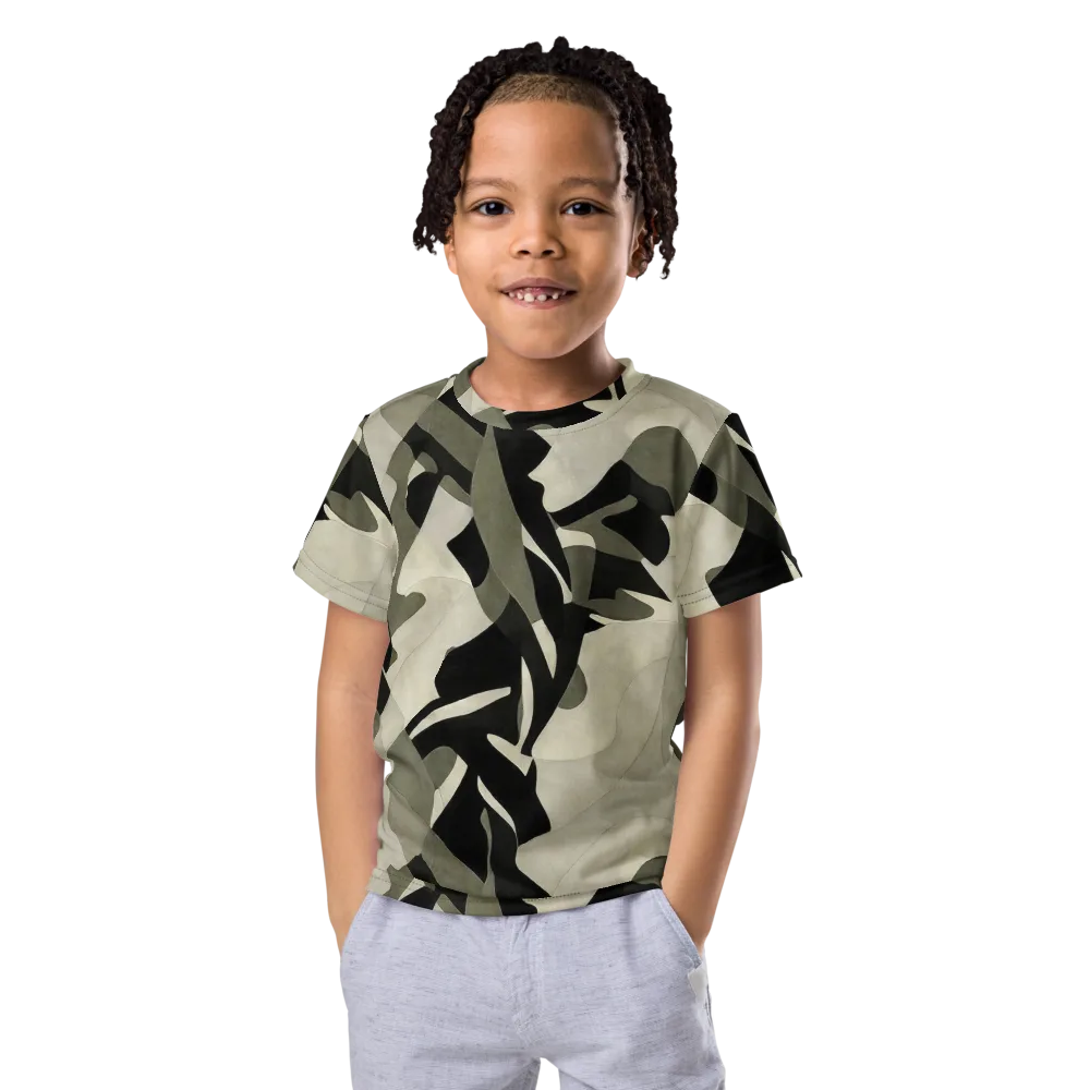 Olive Noir on Kids Crew Neck T-Shirt — Front