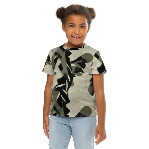 Olive Noir on a Kids Crew Neck T-Shirt