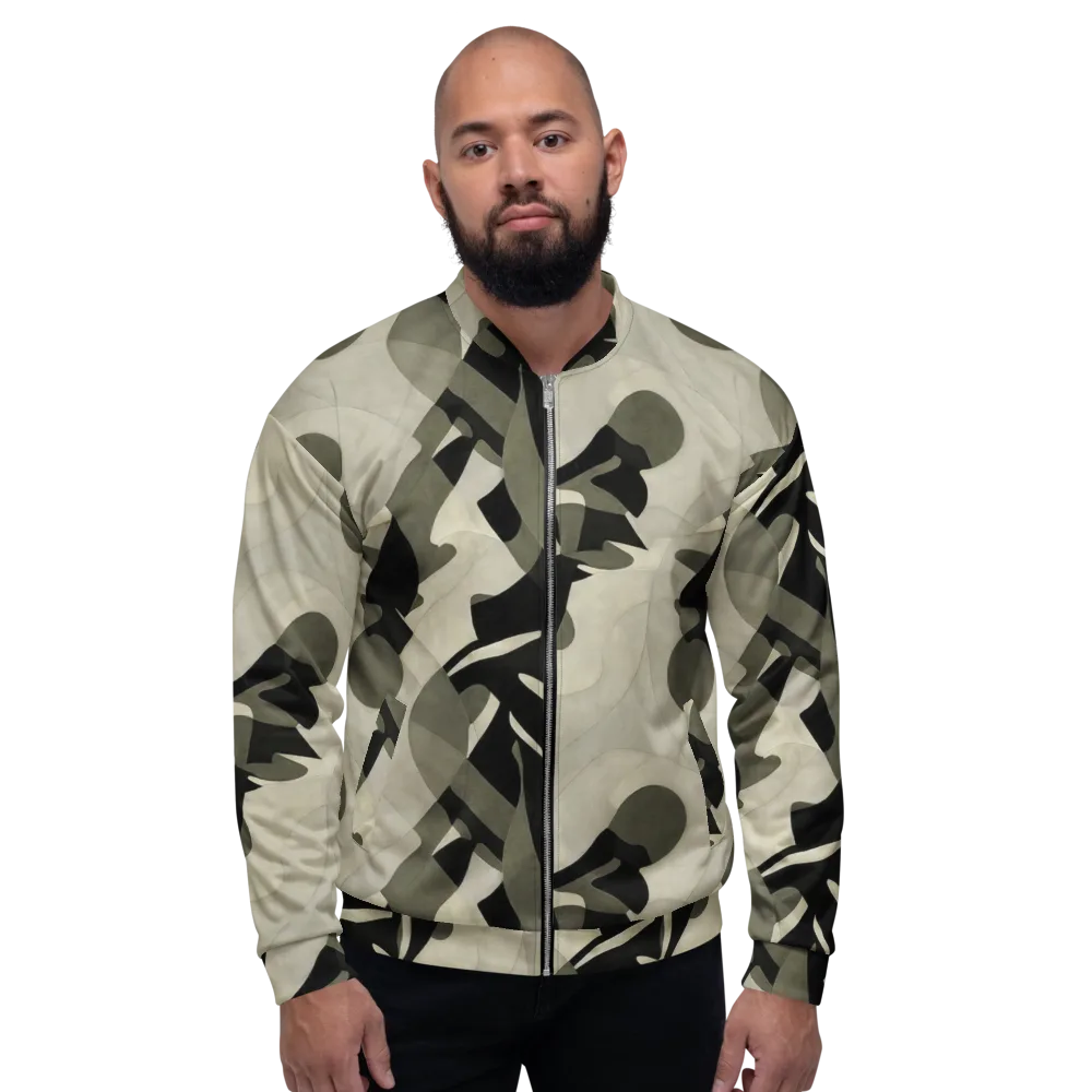 Olive Noir on Bomber Jacket — Front