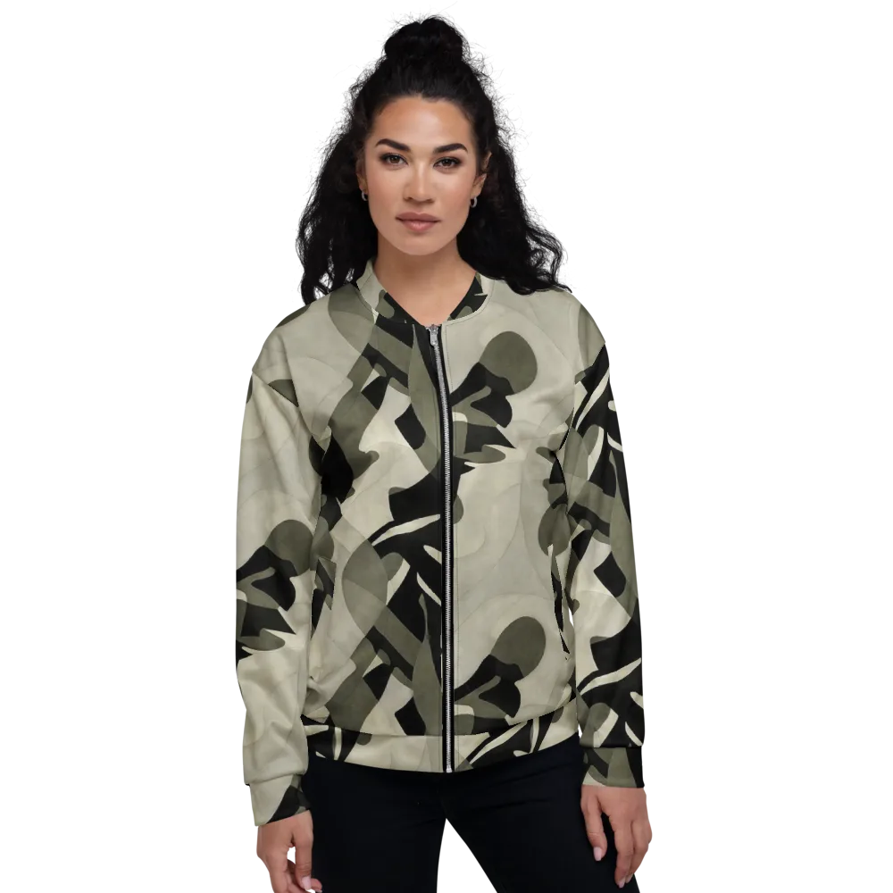 Olive Noir on Bomber Jacket — Front