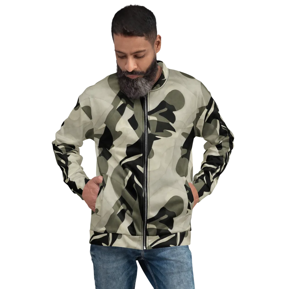 Olive Noir on Bomber Jacket — Front