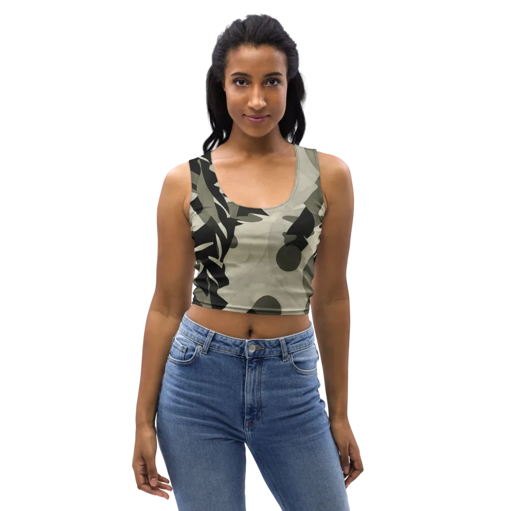 Olive Noir on Crop Top — Front