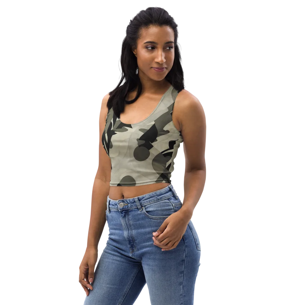 Olive Noir on Crop Top — Left Front