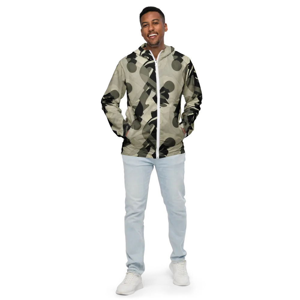 Olive Noir on Men's Windbreaker — Front
