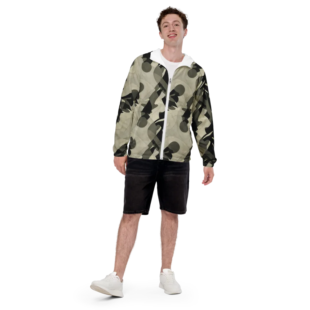 Olive Noir on Men's Windbreaker — Front