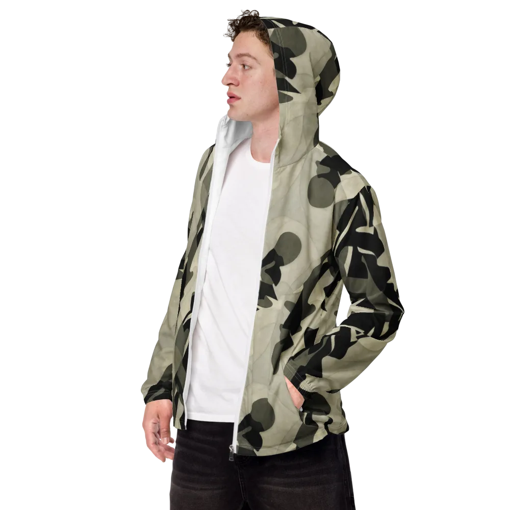 Olive Noir on Men's Windbreaker — Left Front