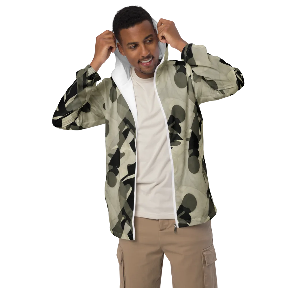 Olive Noir on Men's Windbreaker — Front