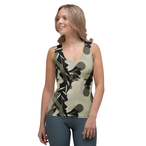 Olive Noir on a Women's Tank Top