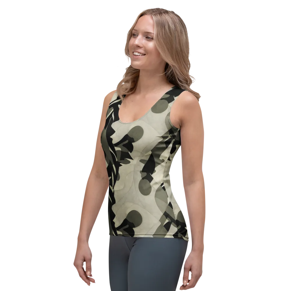 Olive Noir on Women's Tank Top — Left Front