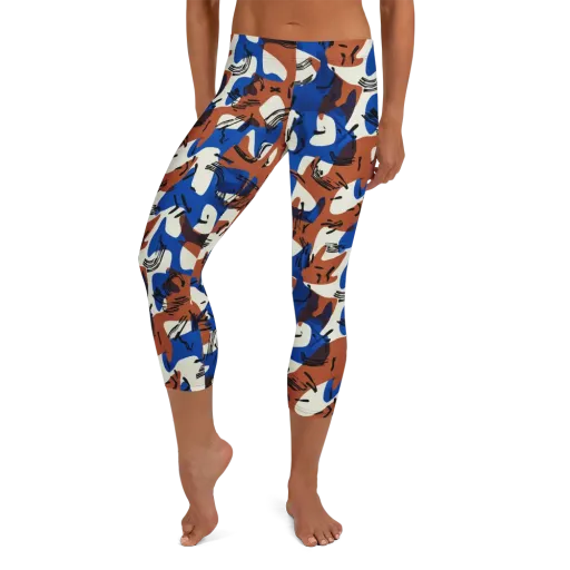 Cobalt Gesture on a Capri Leggings